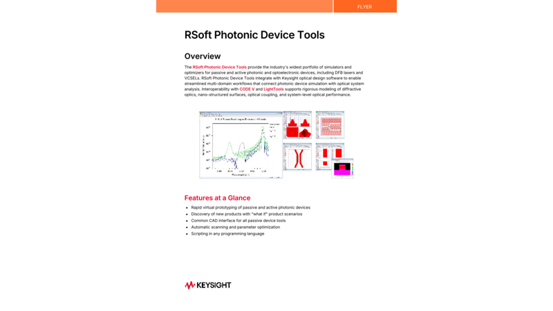 RSoft Photonic Device Tools